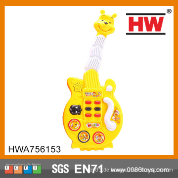 Hochwertige Plastikbärform Gelb E-Gitarre für Kind